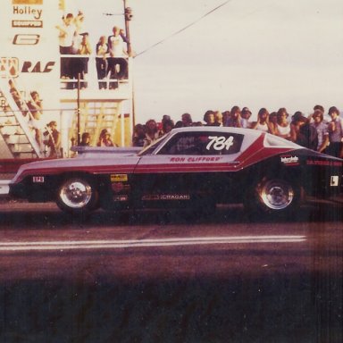 Ron Clifford Camaro at Bonneville Raceway in 1978