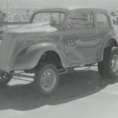 "Lil' Herman" coupe at Bonneville Raceway