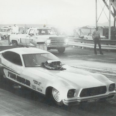 Twig Zeigler's AA/FC at Bonneville Raceway in about 1978