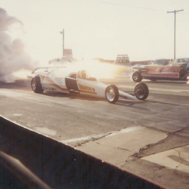 Invader vs.jet dragster at Bonneville Raceway