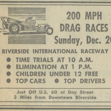 Riverside Raceway, Dec. 20, 1964