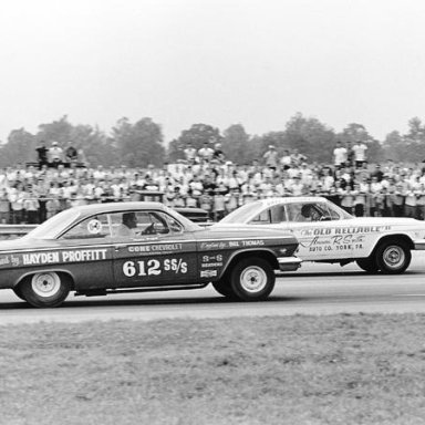 1962 SS/S Class Championship race Strickler won the class beating Proffitts 12.83 et with a slower 12.97. The Old Reliable II did set low et. of the class with a 12.55.