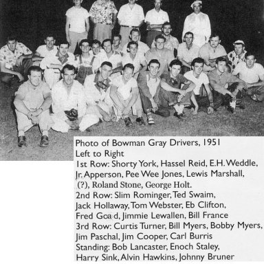 1951 Bowman-Gray Stadium Drivers