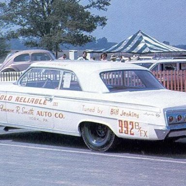 Old Reliable III,extremely rare Chevrolet drag car with the lightweight front end, assembled with aluminum front fenders, wheel wells and an aluminum hood, this was the prototype of the Z11 for 1963.