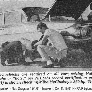 Mike McCluskey-1961 409-360HP-Photo by Joel Naprstek