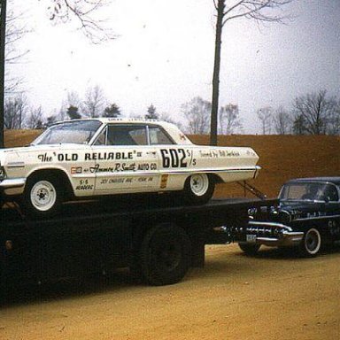 Old Reliable IV on the hauler-arrived from the factory Dec. 21, 1962.