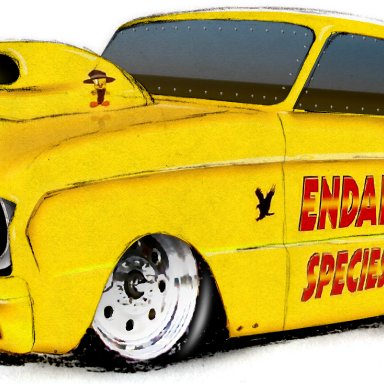 Yellow car t shirt design front