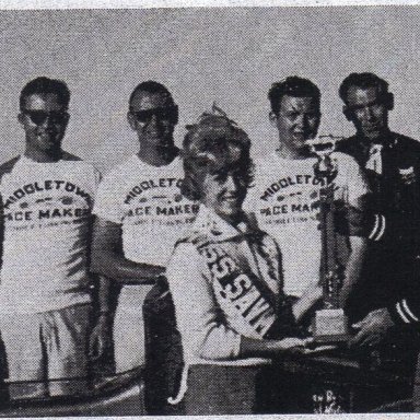 Pacemakers club with "Miss Sav-Motor Oil" Alton Dragway 1963