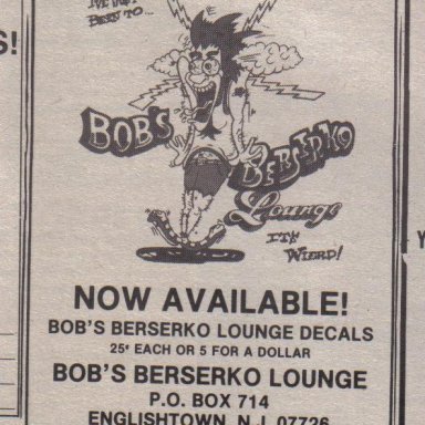Bob's ad from Raceway News 1